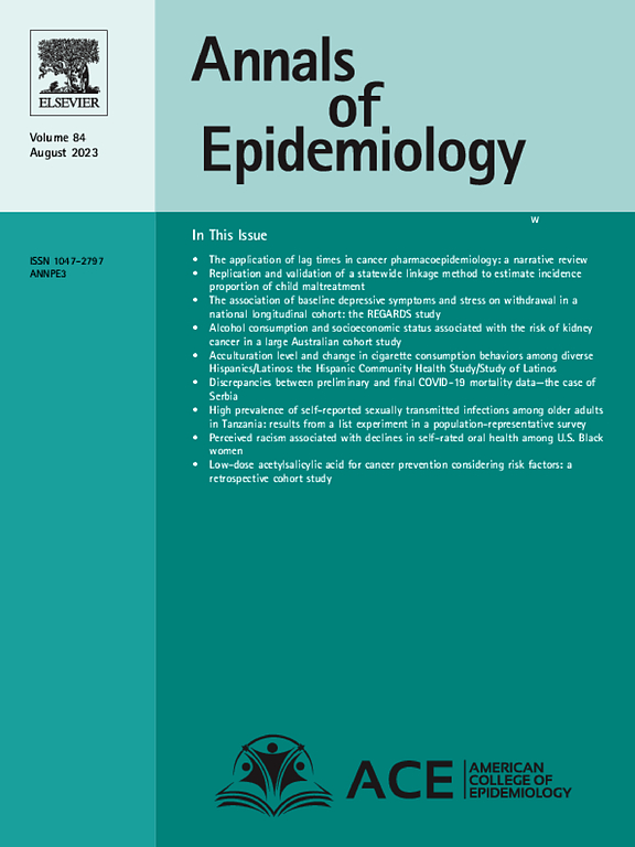 Go to journal home page - Annals of Epidemiology
